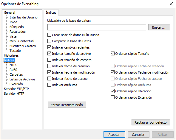 Everything Opciones Índices