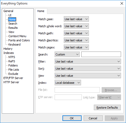 Everything Options Home